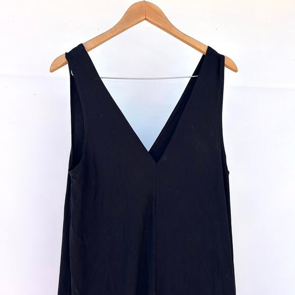 Storq V-Neck Maternity Tank Midi Dress Modal Black Size 1 Pregnancy XS - Picture 4 of 7